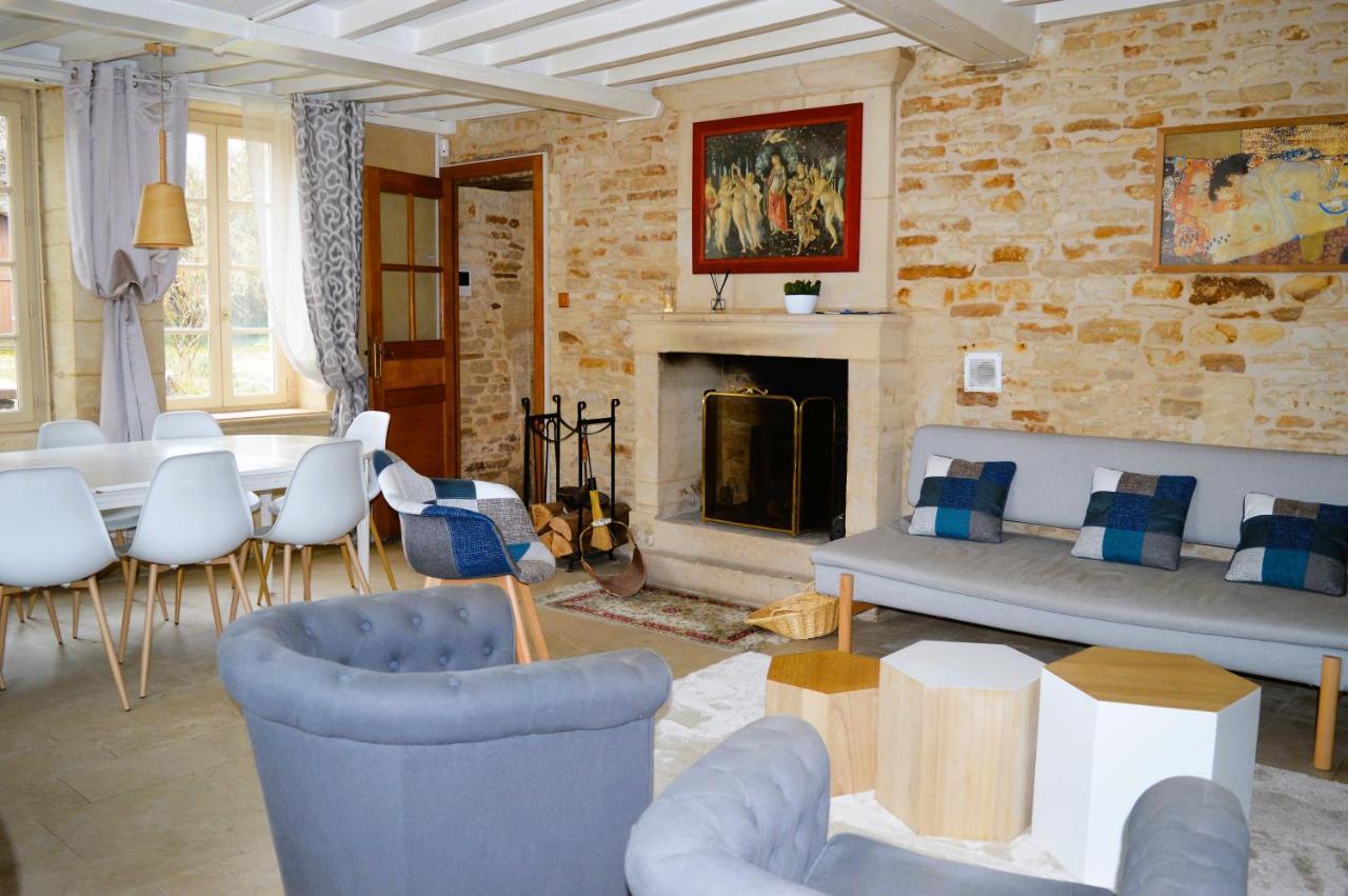 L'Auberge Du Lavoir, Maison En Pierres Avec Jardin Cairon Exteriör bild